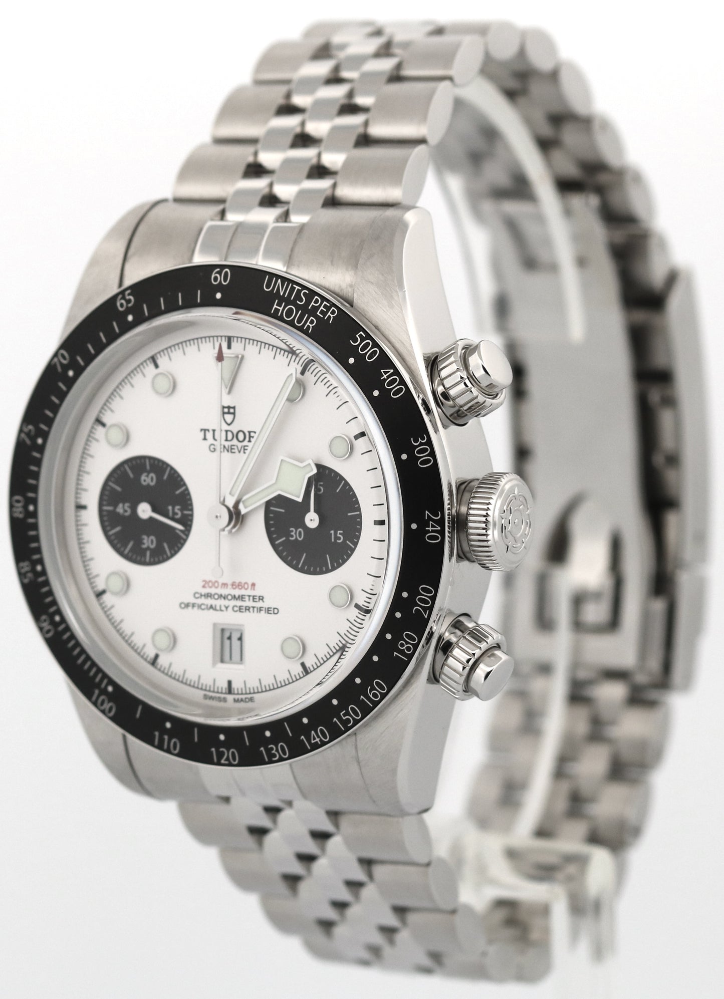 2025 PAPERS Tudor Black Bay Chrono 41mm PANDA White Jubilee Watch 79360 BOX