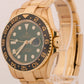 UNPOLISHED 2009 PAPERS Rolex GMT-Master II GREEN 18K Yellow Gold 40mm 116718 BOX