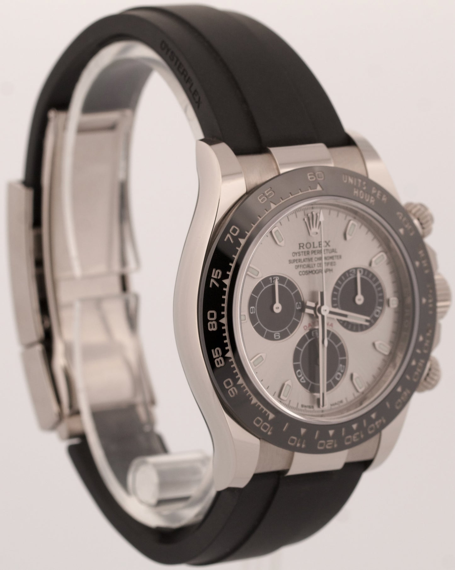 2023 PAPERS Rolex Daytona SILVER GHOST 18K Gold Oysterflex 40mm 116519 LN BOX