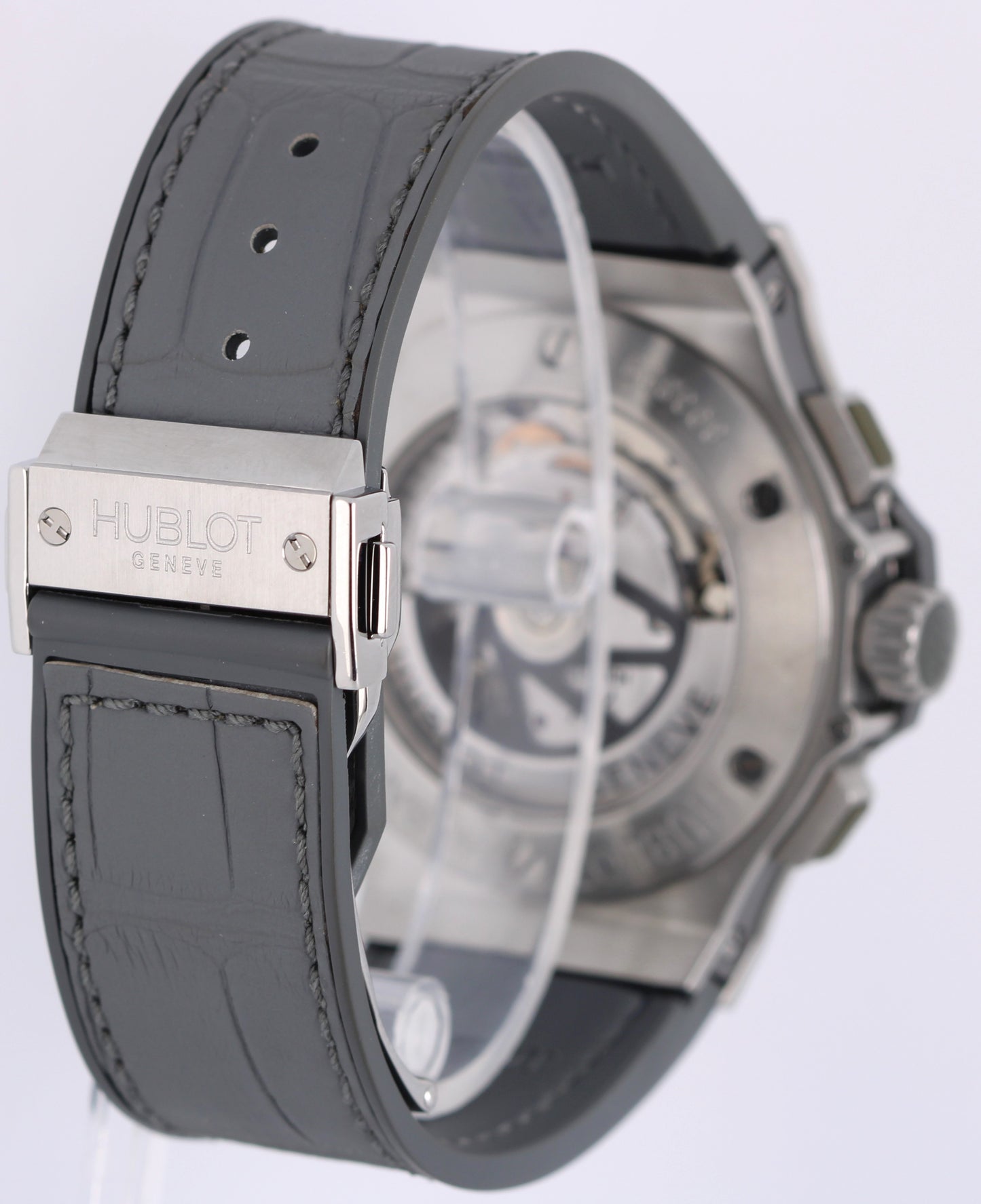 Hublot Big Bang 301.ST.5020.GR Earl Gray 44mm Steel Rubber Leather Strap Watch
