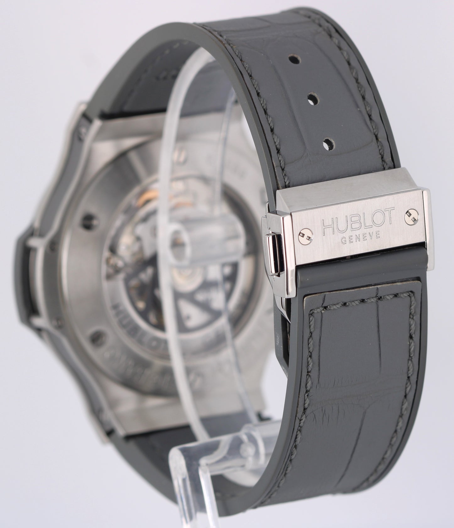 Hublot Big Bang 301.ST.5020.GR Earl Gray 44mm Steel Rubber Leather Strap Watch