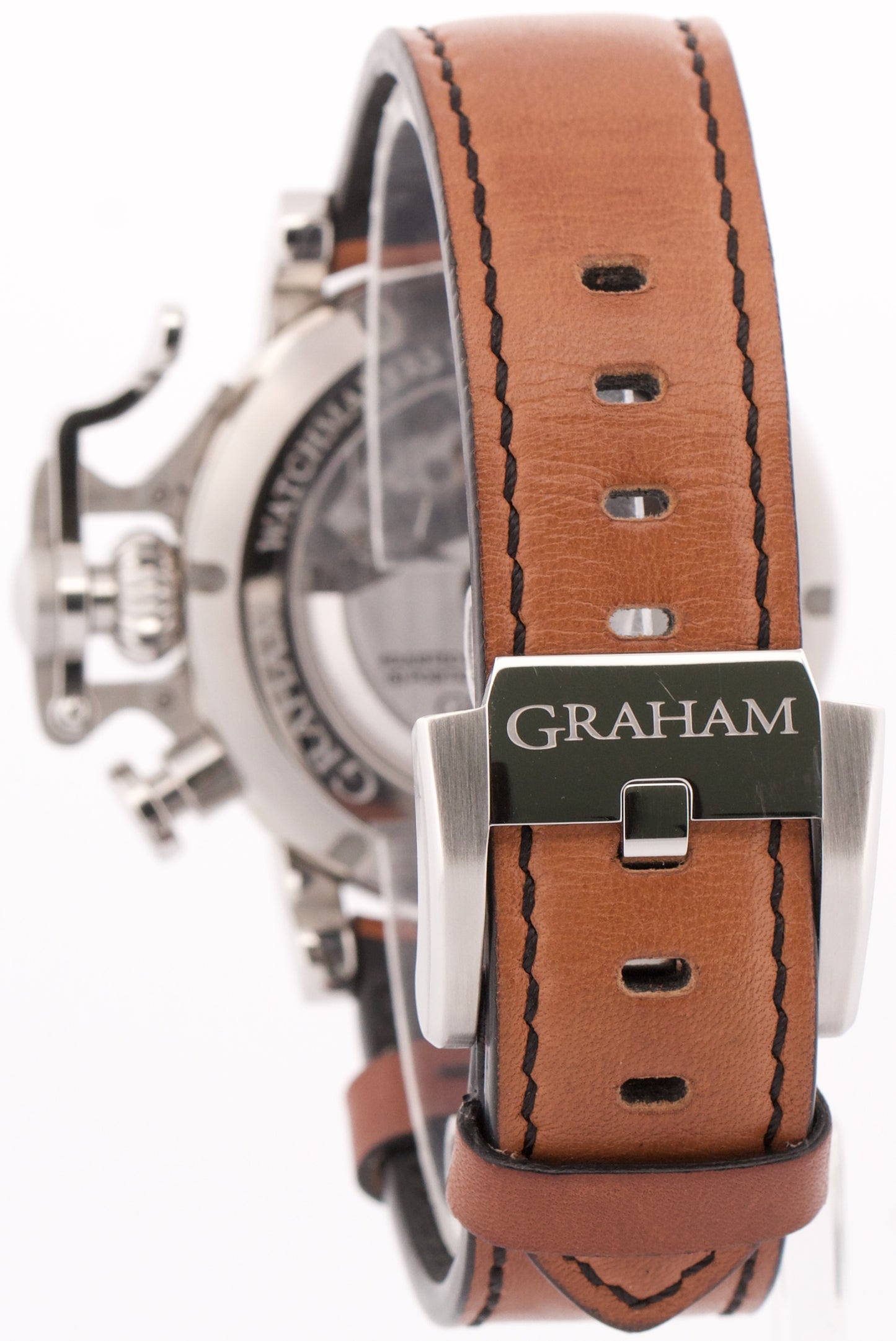 PAPERS Graham Chronofighter Vintage Steel BLACK 44mm 2CVAS.B03A Watch BOX