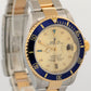PAPERS Rolex Submariner 40mm SERTI CHAMPAGNE DIAMOND Blue 18K Steel 16613 BOX