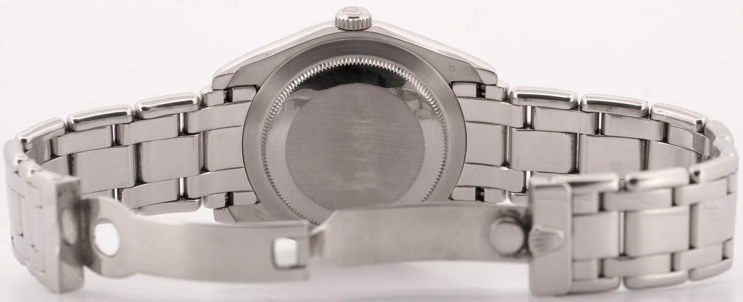 PAPERS Rolex Day-Date Masterpiece Platinum SILVER DIAMOND Pearlmaster 18946 BOX
