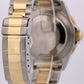 Rolex Submariner Date 40mm BLUE No-Holes REHAUT Steel 18K Yellow Gold 16613