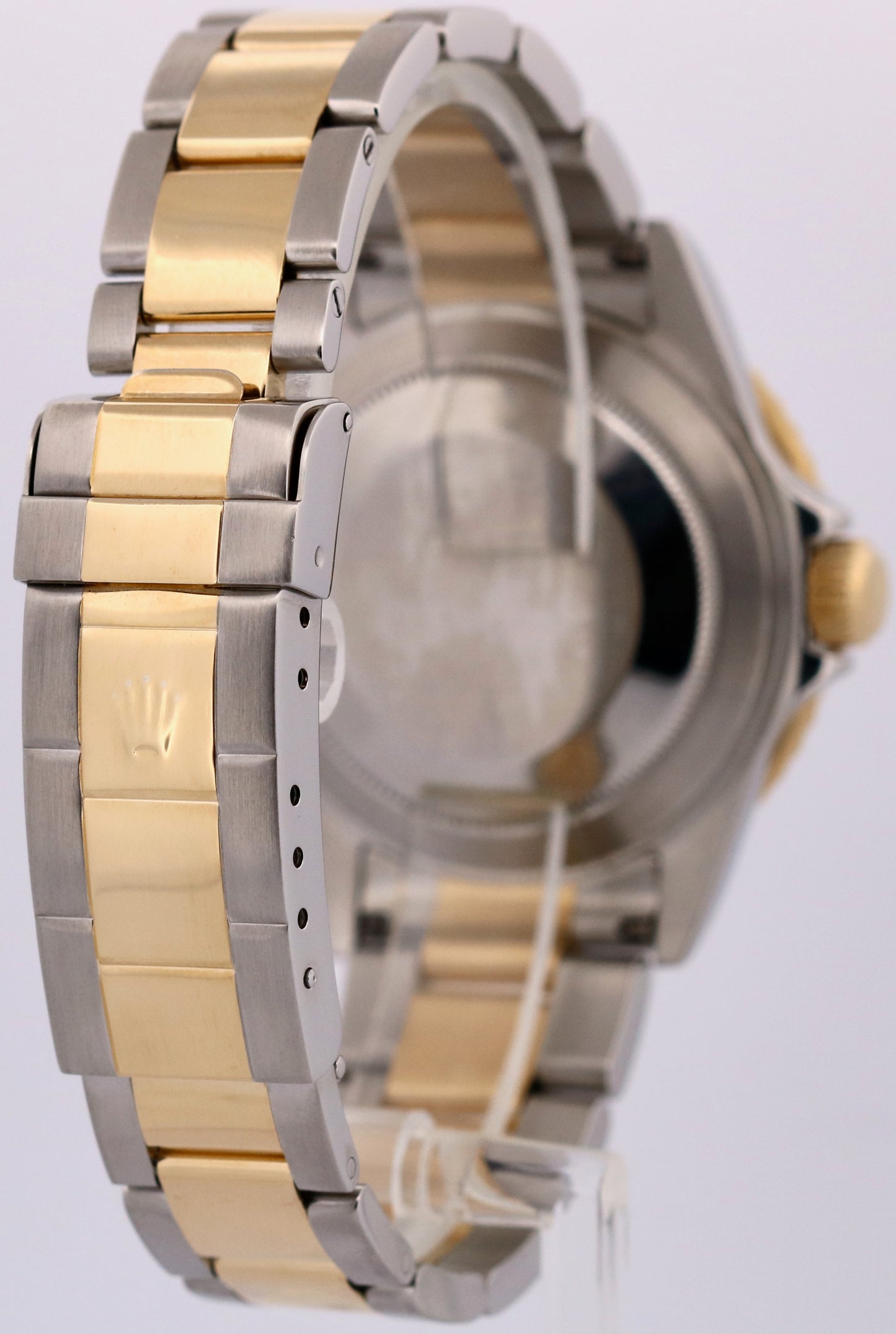 Rolex Submariner Date 40mm BLUE No-Holes REHAUT Steel 18K Yellow Gold 16613