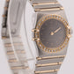 PAPERS Omega Constellation BLACK DIAMOND 18K Steel 22.5mm Quartz 1267.10.00 BOX