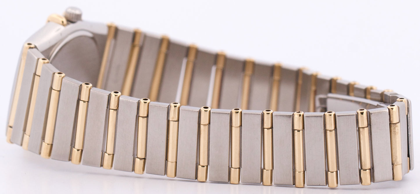 PAPERS Omega Constellation BLACK DIAMOND 18K Steel 22.5mm Quartz 1267.10.00 BOX