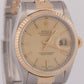 PAPERS Rolex DateJust 36mm CHAMPAGNE 18K Yellow Gold Steel JUBILEE 16233 BOX