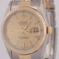 PAPERS Rolex DateJust 36mm CHAMPAGNE 18K Yellow Gold Steel JUBILEE 16233 BOX