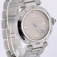 Vintage Cartier Pasha 1040 Gray Brown Guilloche 38mm Date Steel Automatic Watch