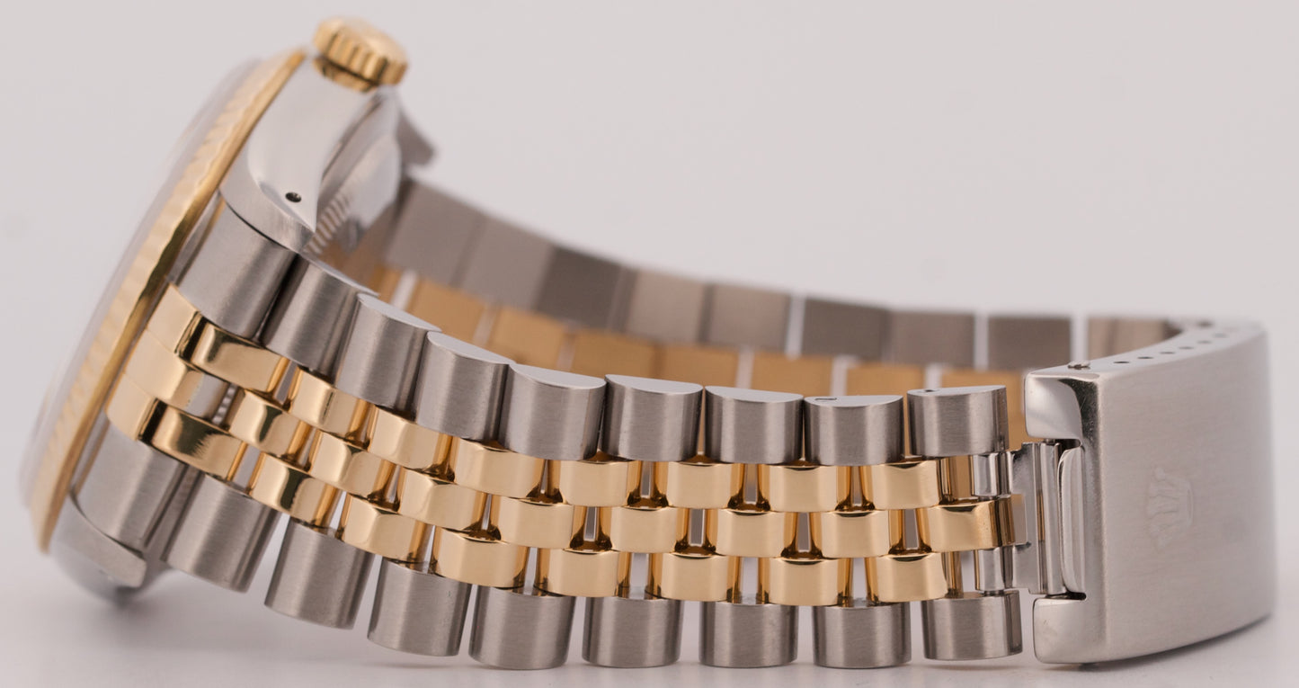 PAPERS Rolex DateJust 36mm CHAMPAGNE 18K Yellow Gold Steel JUBILEE 16233 BOX