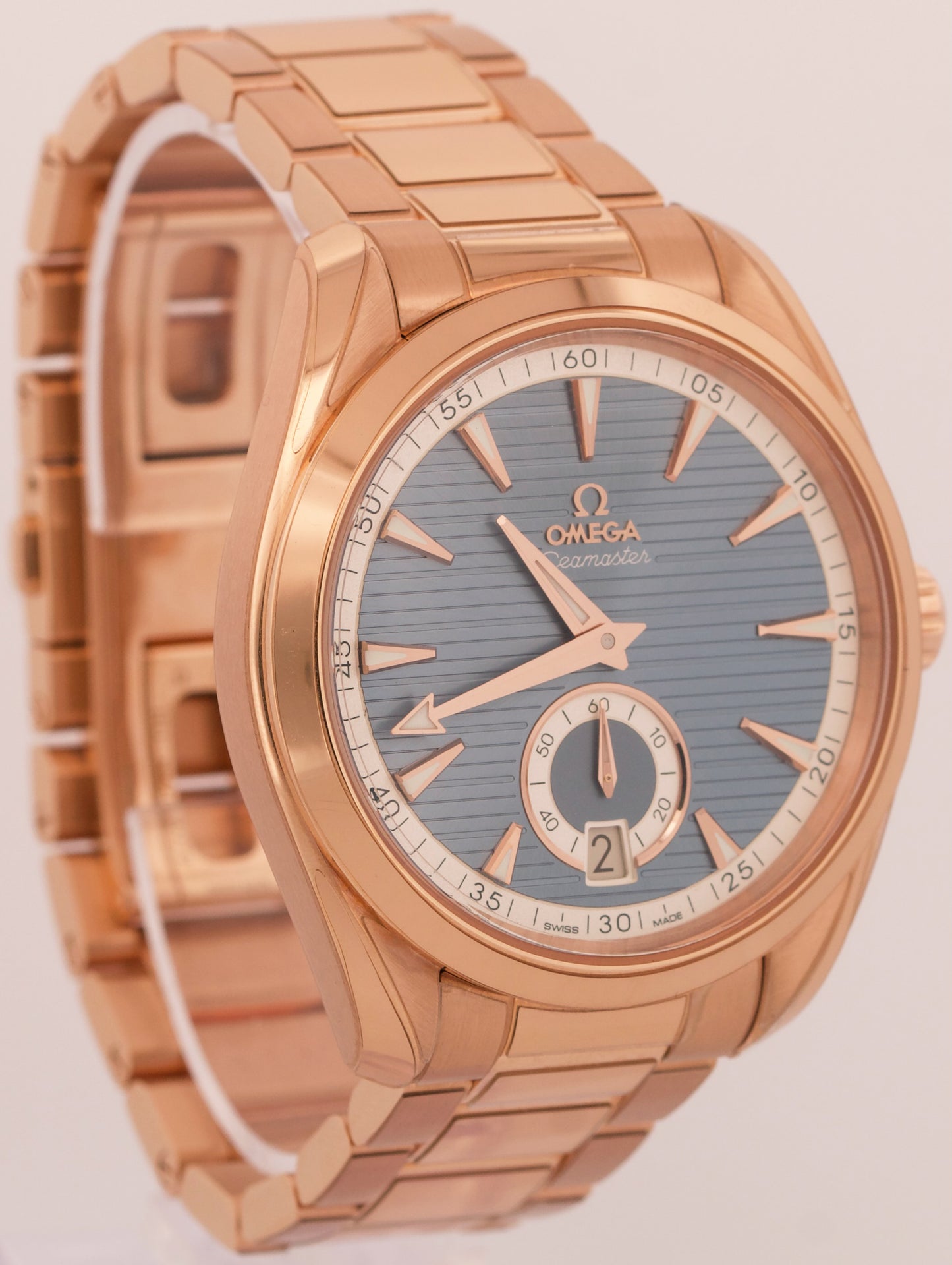 2025 PAPERS Omega Seamaster Aqua Terra BLUE 18K 41mm 220.50.41.21.03.001 BOX