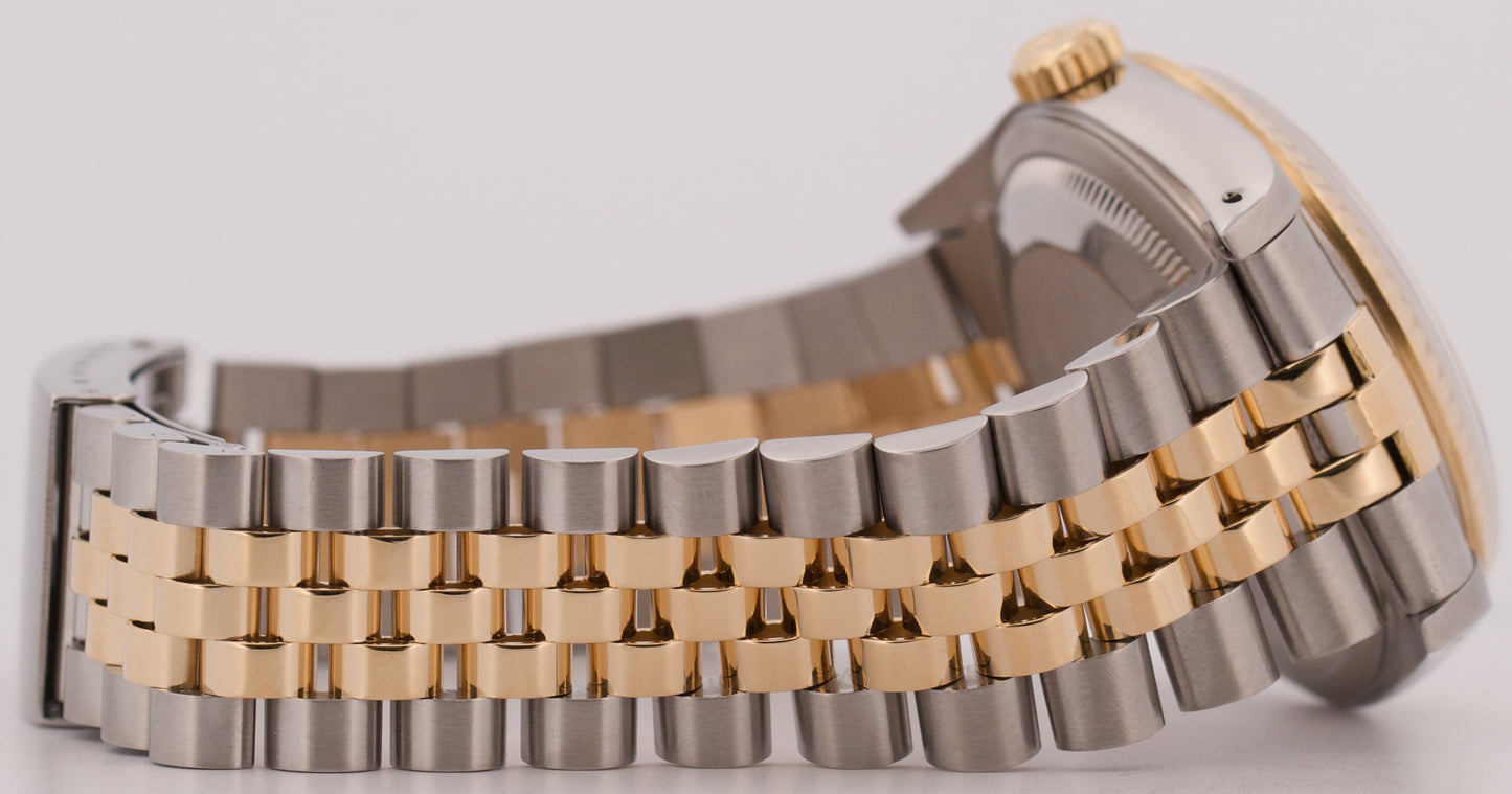 PAPERS Rolex DateJust 36mm CHAMPAGNE 18K Yellow Gold Steel JUBILEE 16233 BOX