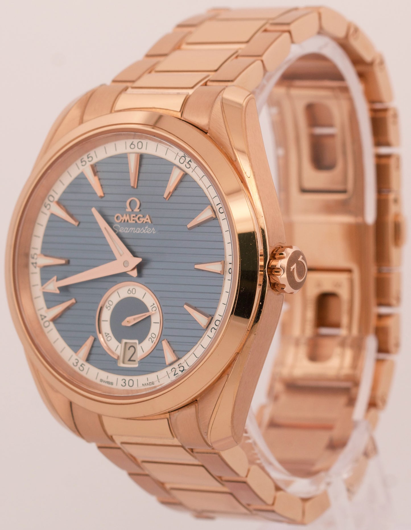 2025 PAPERS Omega Seamaster Aqua Terra BLUE 18K 41mm 220.50.41.21.03.001 BOX