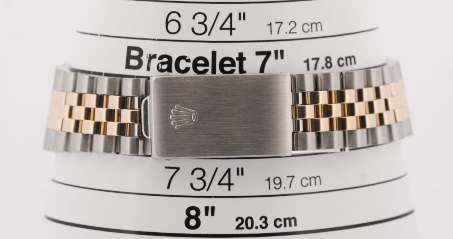 PAPERS Rolex DateJust 36mm CHAMPAGNE 18K Yellow Gold Steel JUBILEE 16233 BOX