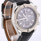 Breitling Chronomat Evolution A13356 Gray 44mm Steel Black Leather Watch