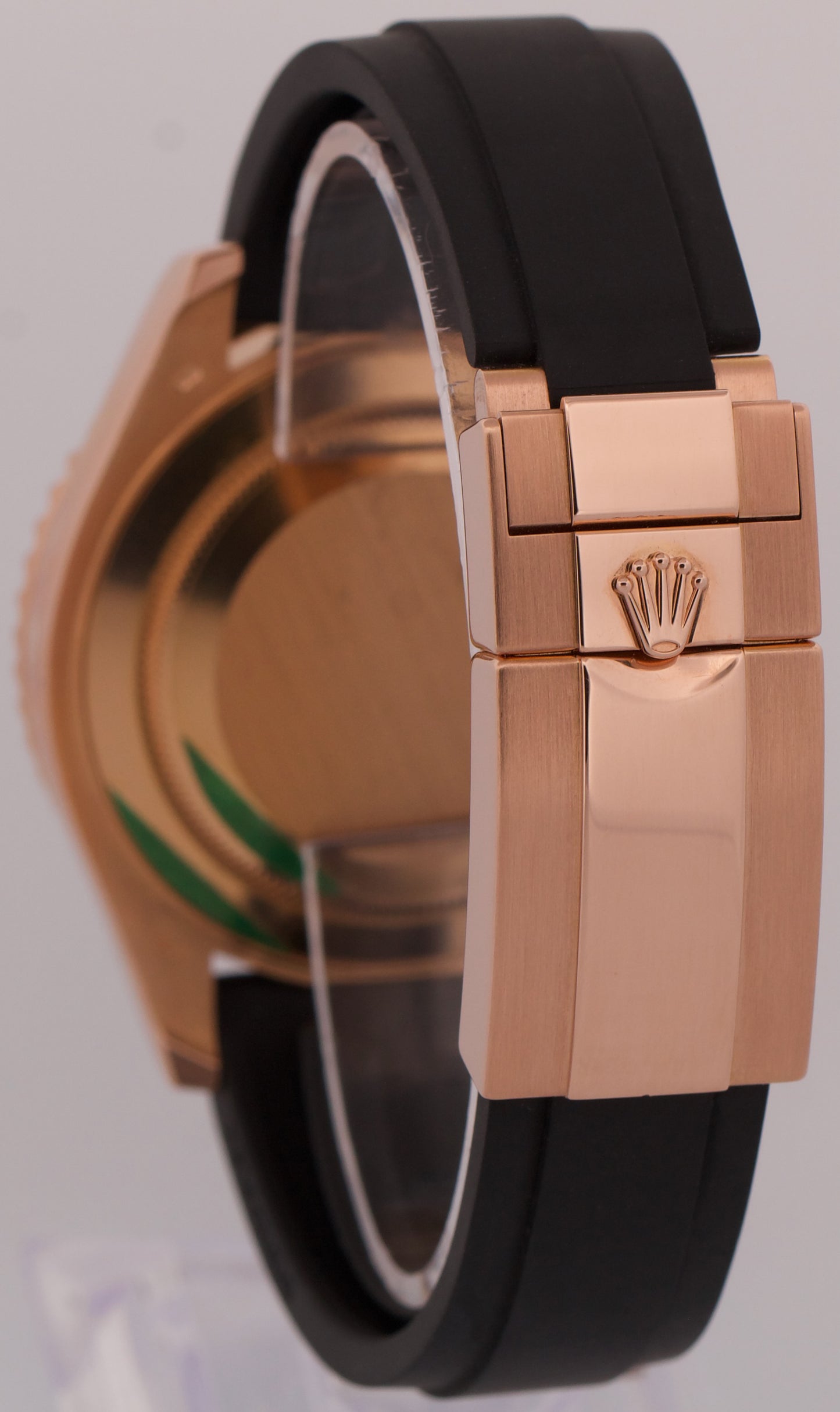 2016 PAPERS Rolex Yacht-Master BLACK 18K Rose Gold Oysterflex 40mm 116655 BOX