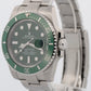 NEW STICKERED NOS PAPERS Rolex Submariner HULK Green 40mm 116610 LV Watch BOX