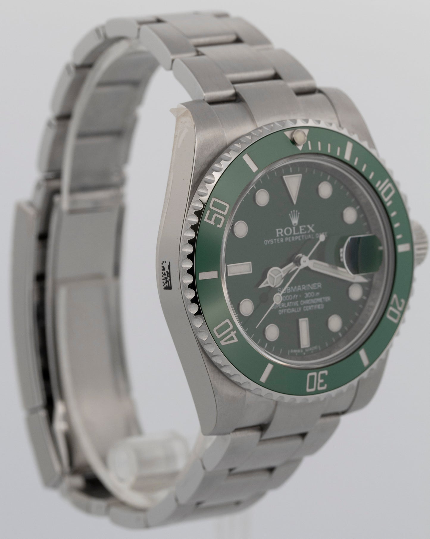NEW STICKERED NOS PAPERS Rolex Submariner HULK Green 40mm 116610 LV Watch BOX