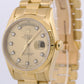 Rolex Day-Date President CHAMPAGNE DIAMOND 18K Yellow Gold BARK 36mm 18308 Watch