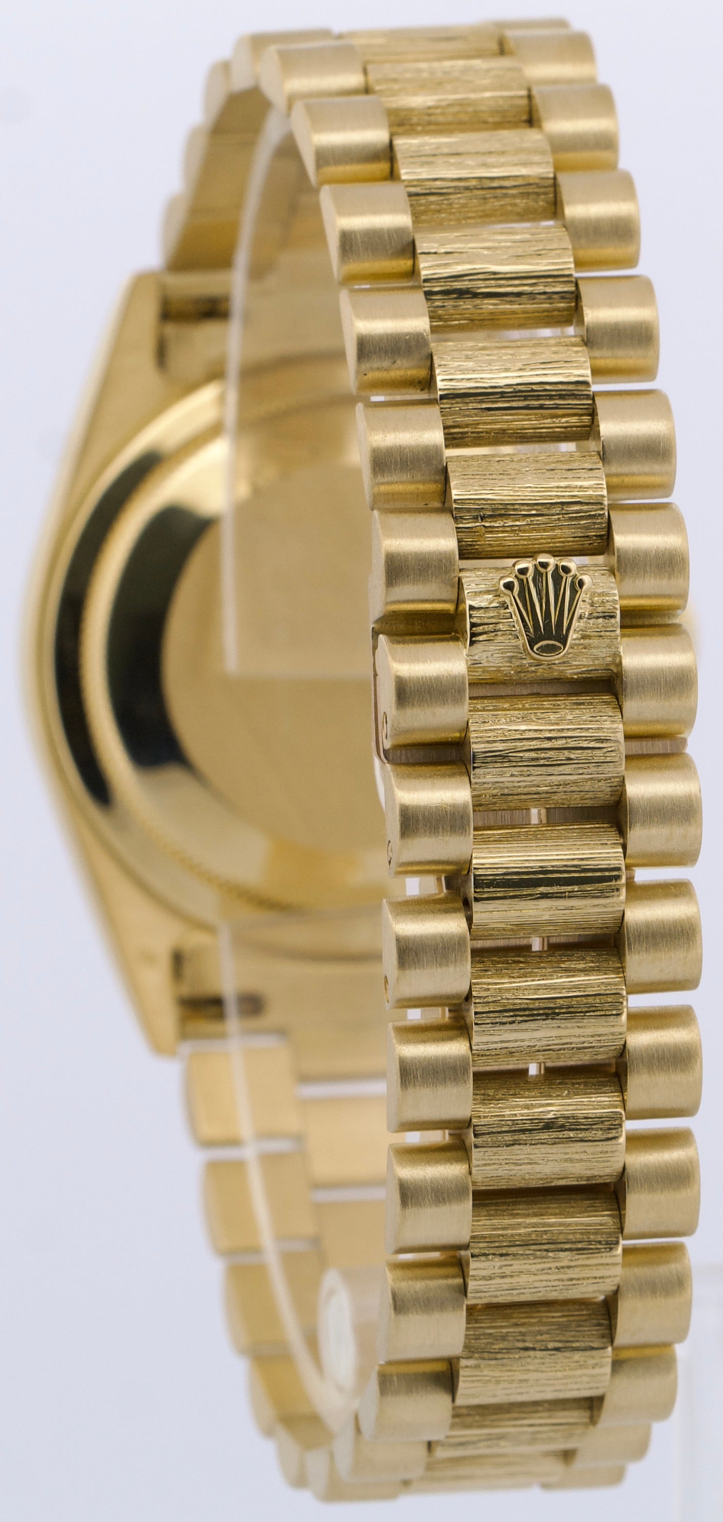 Rolex Day-Date President CHAMPAGNE DIAMOND 18K Yellow Gold BARK 36mm 18308 Watch