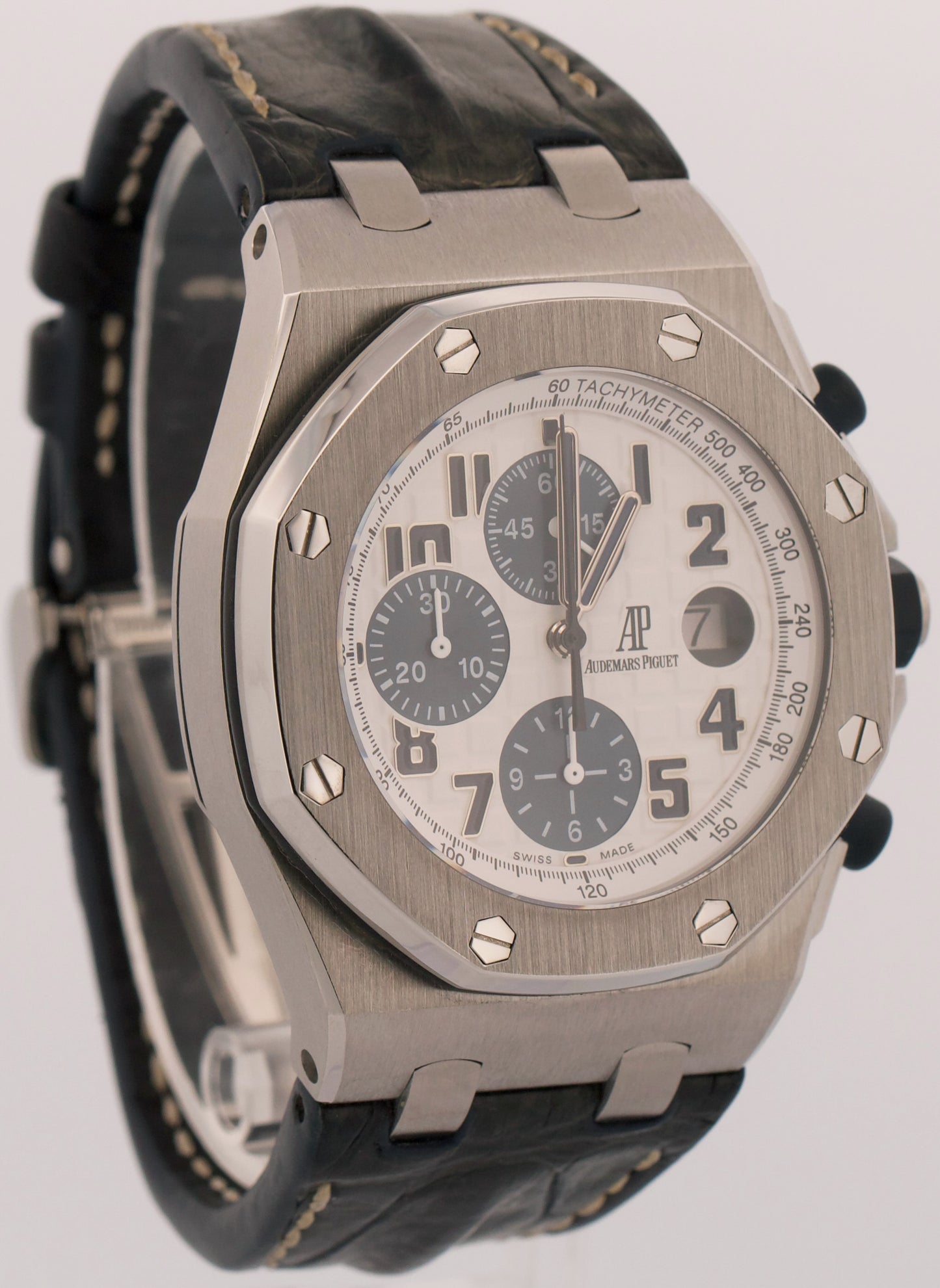 EXTRACTS Audemars Piguet Royal Oak Offshore WHITE Blue 26170ST.OO.D305CR.01 BOX