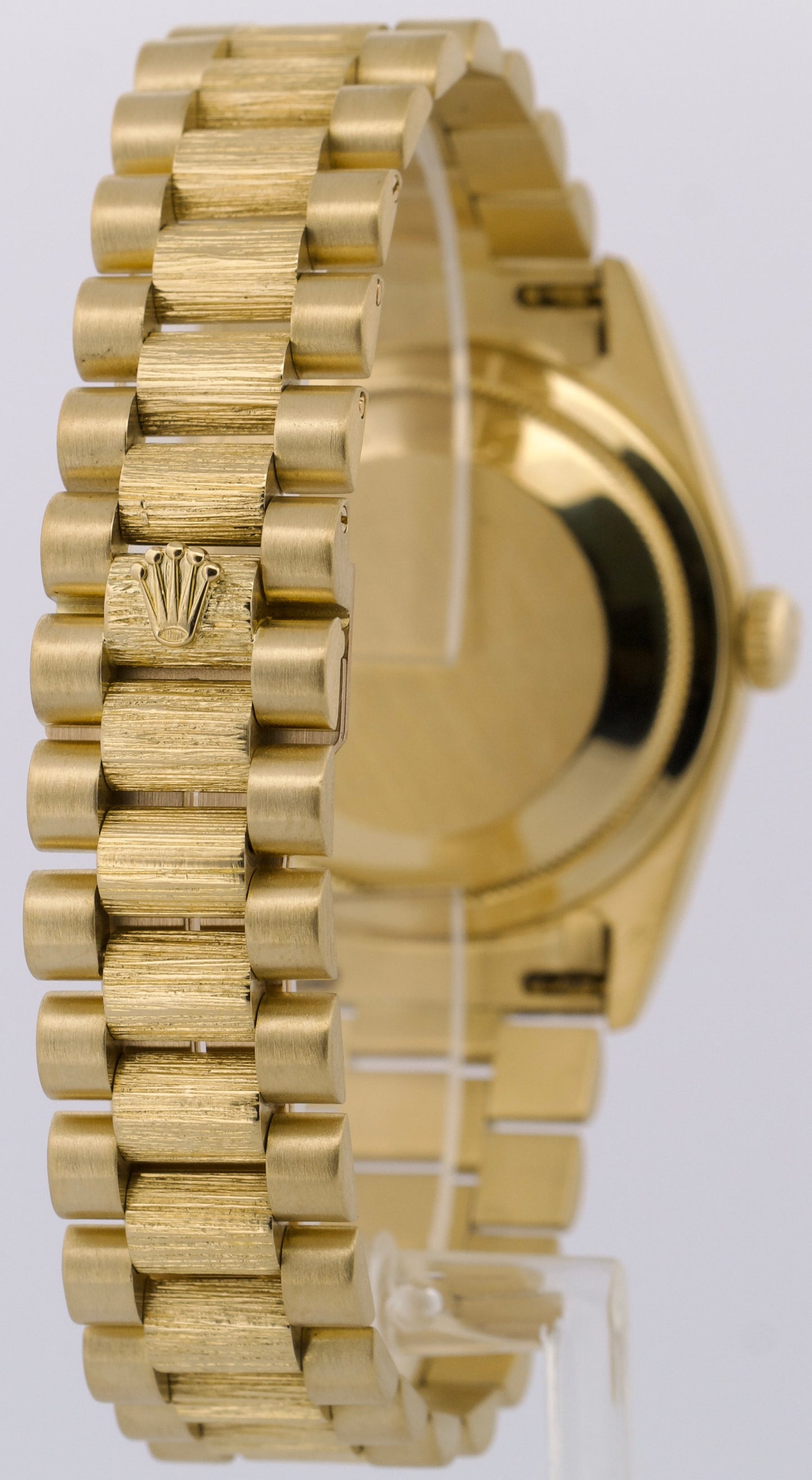 Rolex Day-Date President CHAMPAGNE DIAMOND 18K Yellow Gold BARK 36mm 18308 Watch