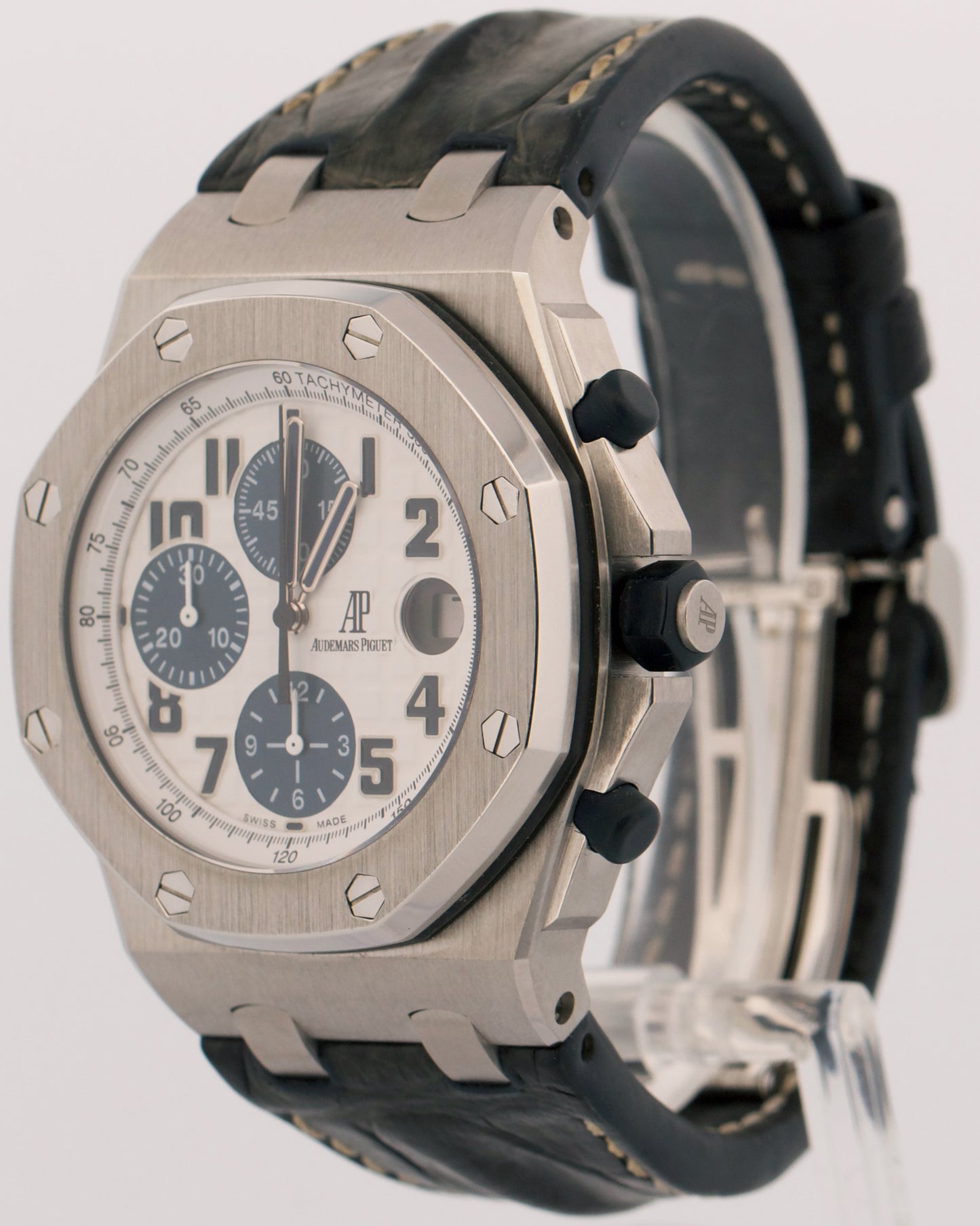 EXTRACTS Audemars Piguet Royal Oak Offshore WHITE Blue 26170ST.OO.D305CR.01 BOX