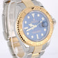 2008 Rolex Yacht-Master 16623 Two-Tone 18k Gold Steel Blue 40mm Watch Box Papers