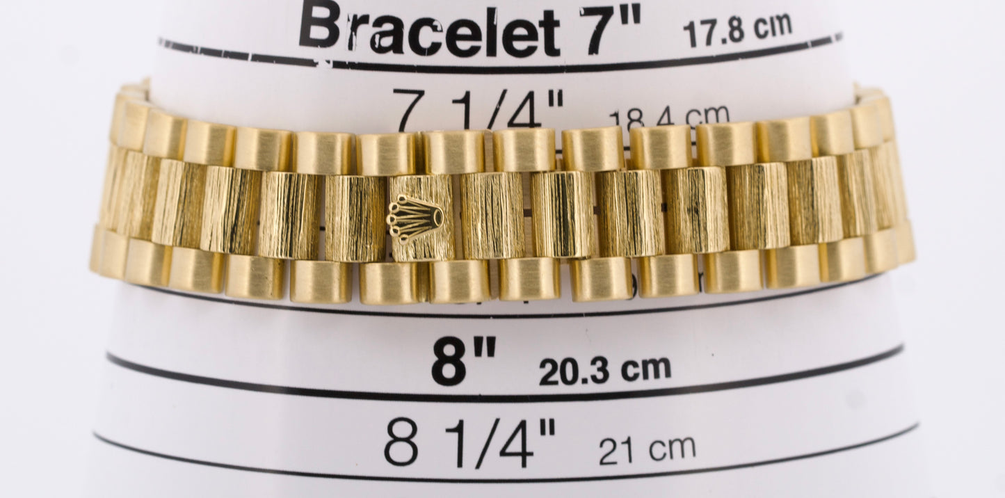 Rolex Day-Date President CHAMPAGNE DIAMOND 18K Yellow Gold BARK 36mm 18308 Watch