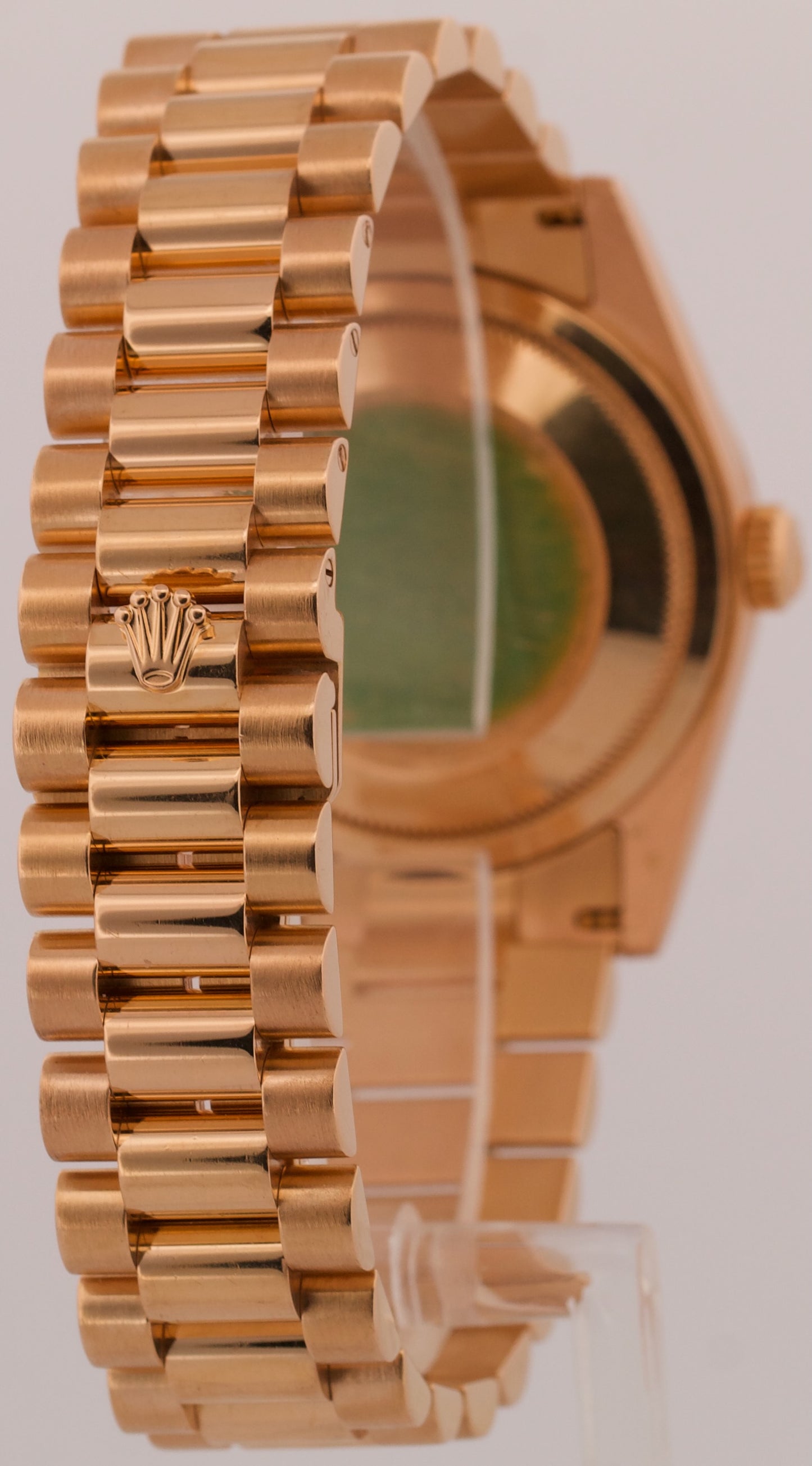 Rolex Day-Date President SILVER DIAMOND 18k Rose Gold 36mm 118235 Watch BOX