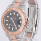 Rolex Yacht-Master 268621 Two-Tone 18k Rose Gold Steel Black 37mm Oyster Watch
