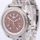 PAPERS Breitling Bentley Motors HAVANA Brown Chronograph Steel A25363 48.7mm BOX