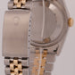 PAPERS Rolex DateJust 36mm CHAMPAGNE TAPESTRY 18K Gold Steel JUBILEE 16233 BOX
