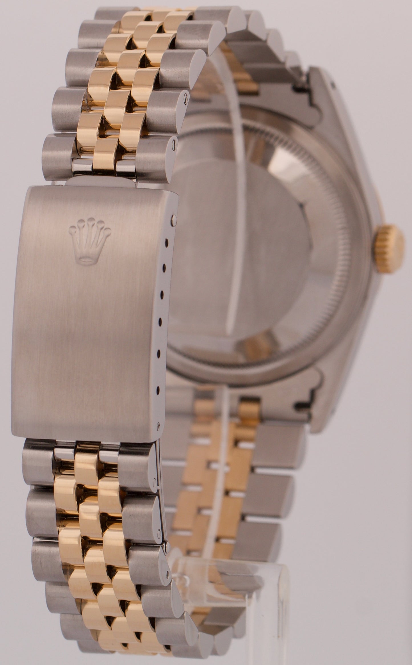 PAPERS Rolex DateJust 36mm CHAMPAGNE TAPESTRY 18K Gold Steel JUBILEE 16233 BOX