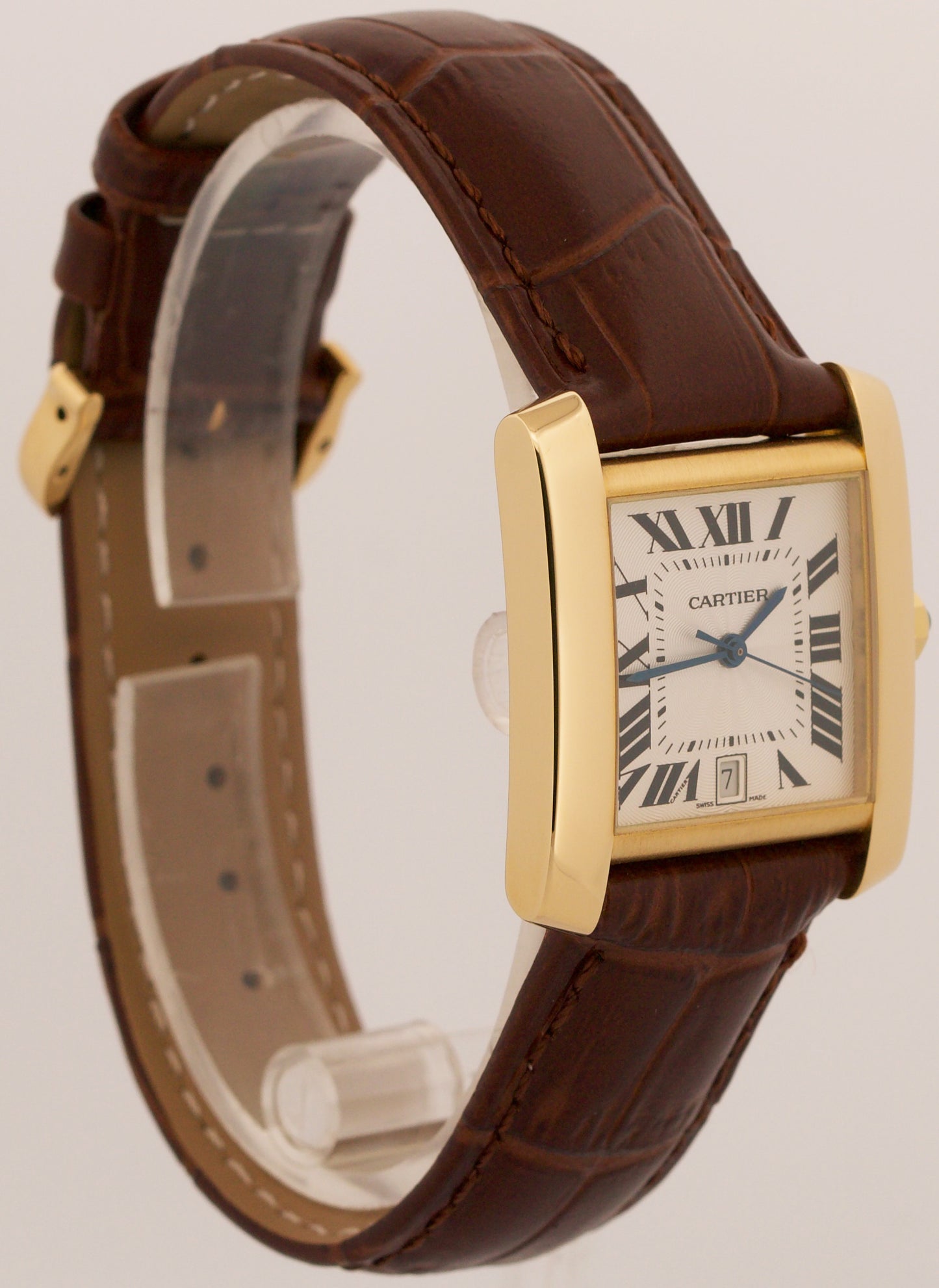 Cartier Tank Francaise 1840 W5000156 Silver 18K Gold Automatic 28x32mm Watch