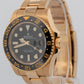 2017 PAPERS Rolex GMT-Master II Black 18K Yellow Gold Oyster 40mm 116718 BOX