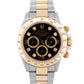 1999 Rolex Daytona Cosmograph BLACK DIAMOND 18K Gold Stainless Steel Watch 16523