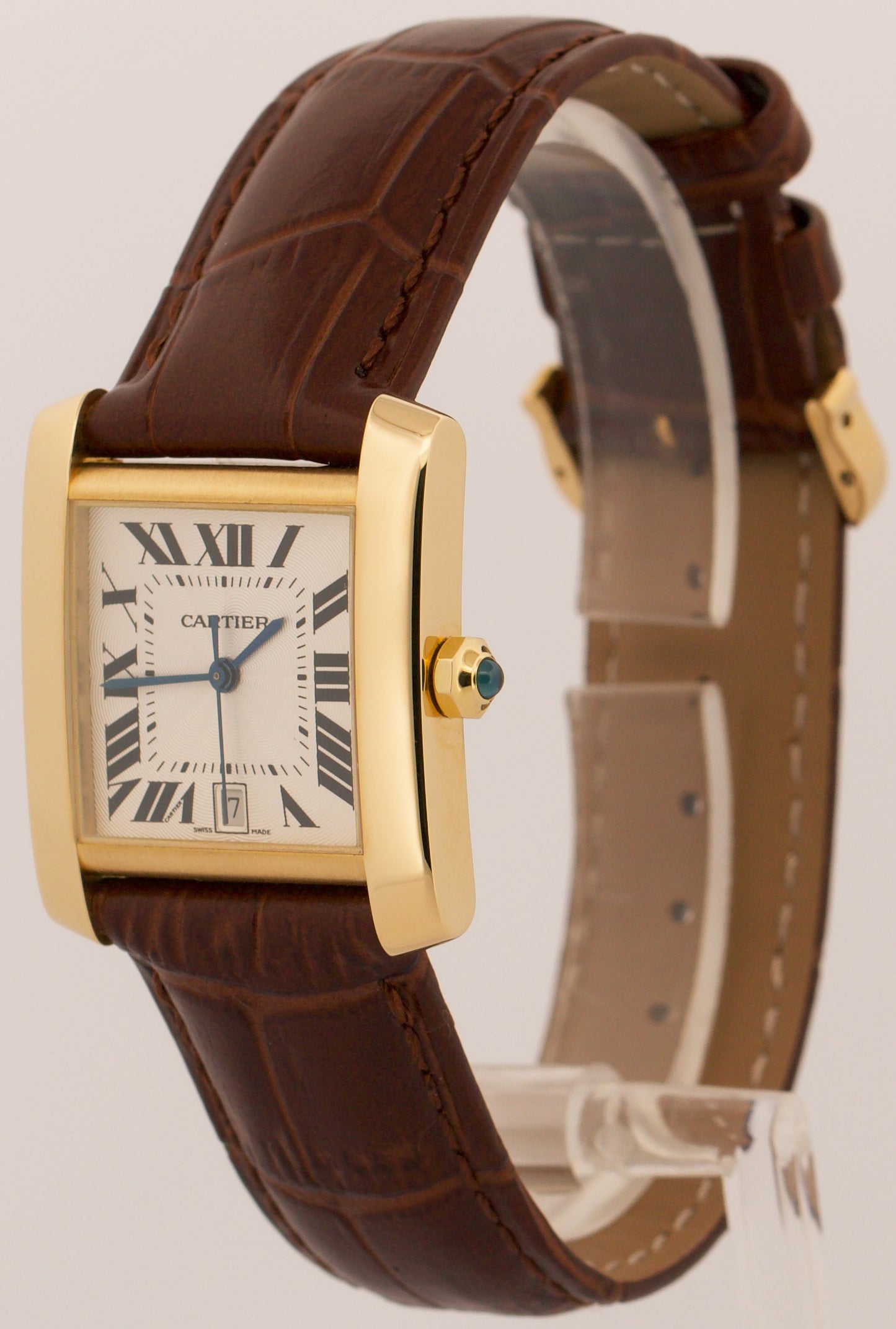 Cartier Tank Francaise 1840 W5000156 Silver 18K Gold Automatic 28x32mm Watch