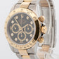 1999 Rolex Daytona Cosmograph BLACK DIAMOND 18K Gold Stainless Steel Watch 16523