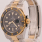 2013 PAPERS Rolex Submariner BLACK 40mm Ceramic 18K Gold Steel 116613 LN BOX