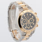 1999 Rolex Daytona Cosmograph BLACK DIAMOND 18K Gold Stainless Steel Watch 16523