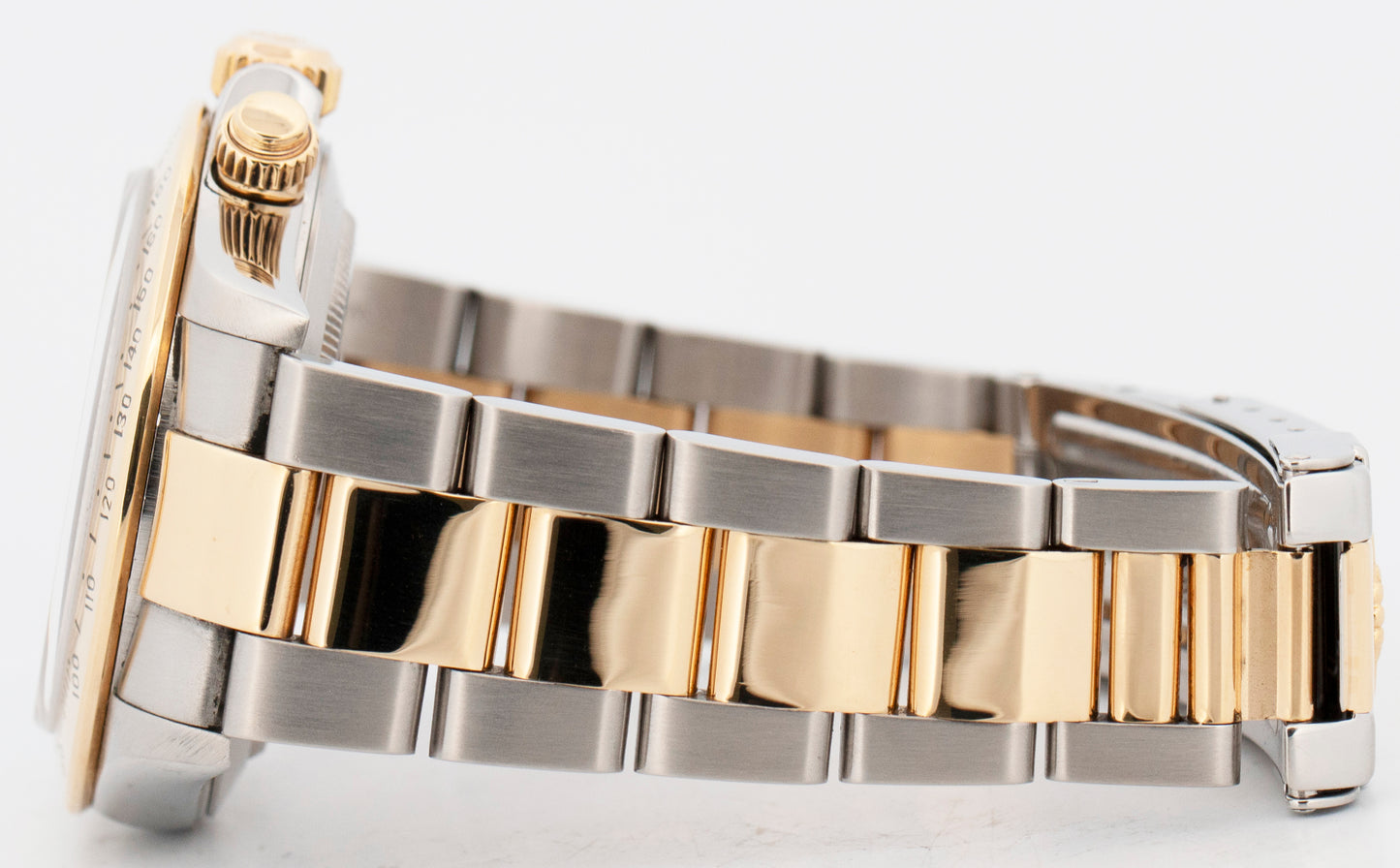 1999 Rolex Daytona Cosmograph BLACK DIAMOND 18K Gold Stainless Steel Watch 16523