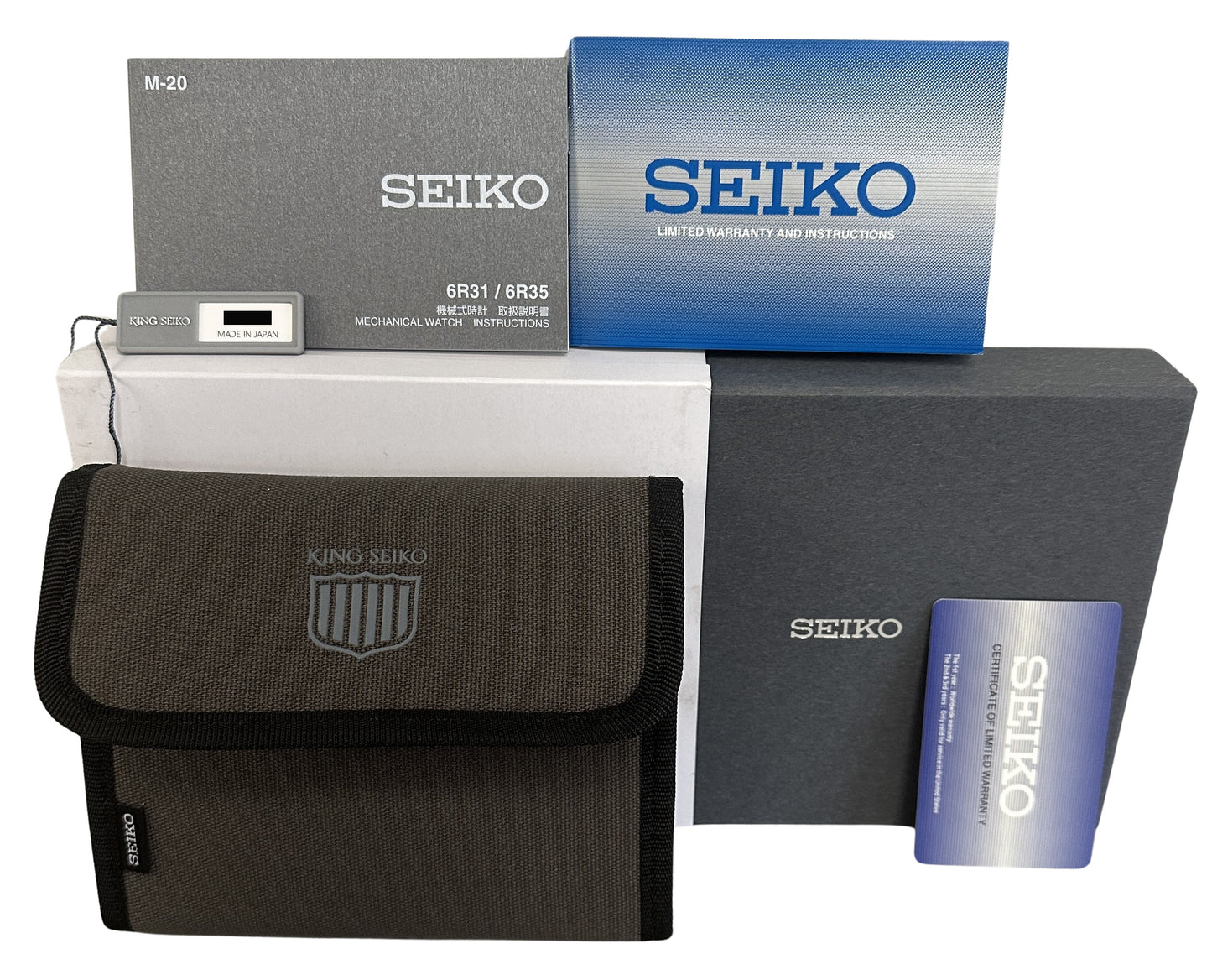 King Seiko Stainless Steel PAPERS Brown Sunray 37mm SPB285 6R31 Watch BOX
