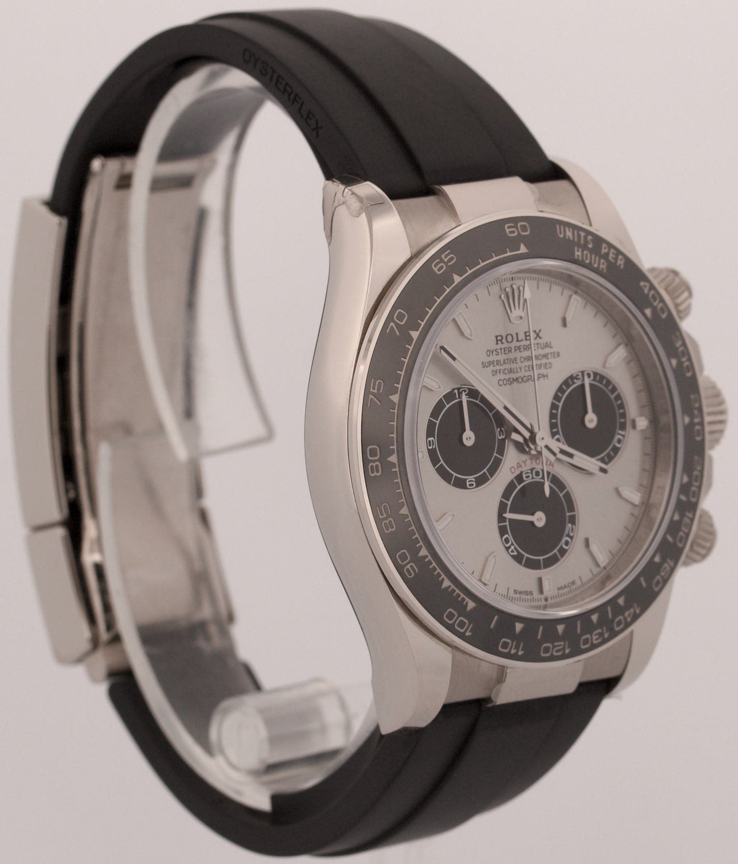 2025 Rolex Daytona 126519LN Ghost Silver 18K Gold Oysterflex 40mm Box Papers