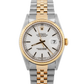 2002 PAPERS Rolex DateJust 36mm White 18K Yellow Gold Steel JUBILEE 16233 BOX