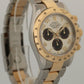 Rolex Daytona Cosmograph 40mm IVORY PANDA 18K Yellow Gold Steel Watch 116523