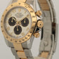 Rolex Daytona Cosmograph 40mm IVORY PANDA 18K Yellow Gold Steel Watch 116523
