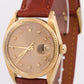 VINTAGE Rolex Oyster Perpetual Date TOBACCO DIAMOND 18K Yellow Gold 34mm 1501